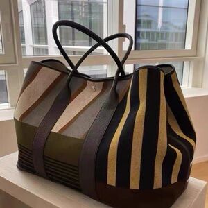Striped Multicolor Tote Bag